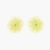 Store Sandy Liang Muff Earrings In Lemon