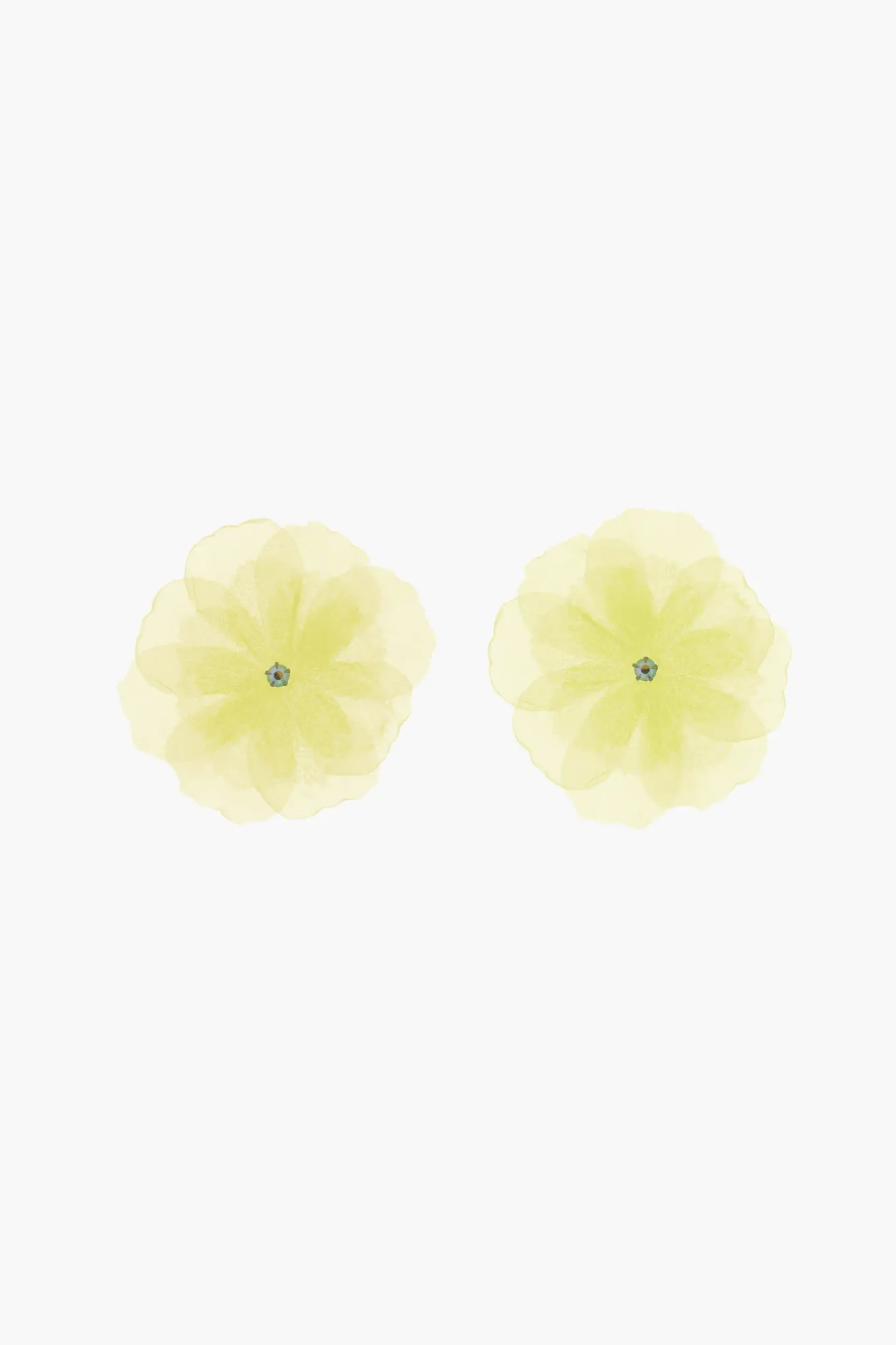 Store Sandy Liang Muff Earrings In Lemon