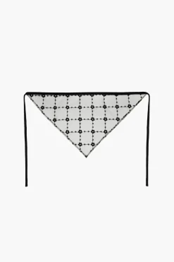 Hot Sandy Liang Ninety Bandana In Flower Grid