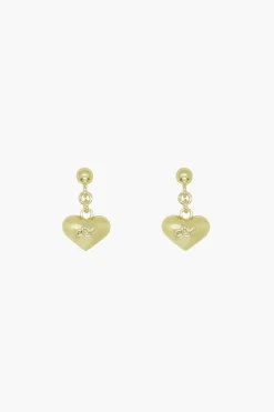 New Sandy Liang Safety Earrings In Gold Vermeil
