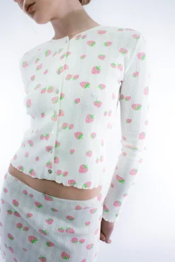 Outlet Sandy Liang Straw Cardigan