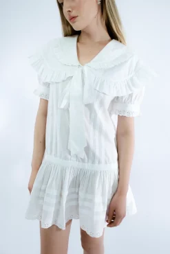 New Sandy Liang Toki Dress In White