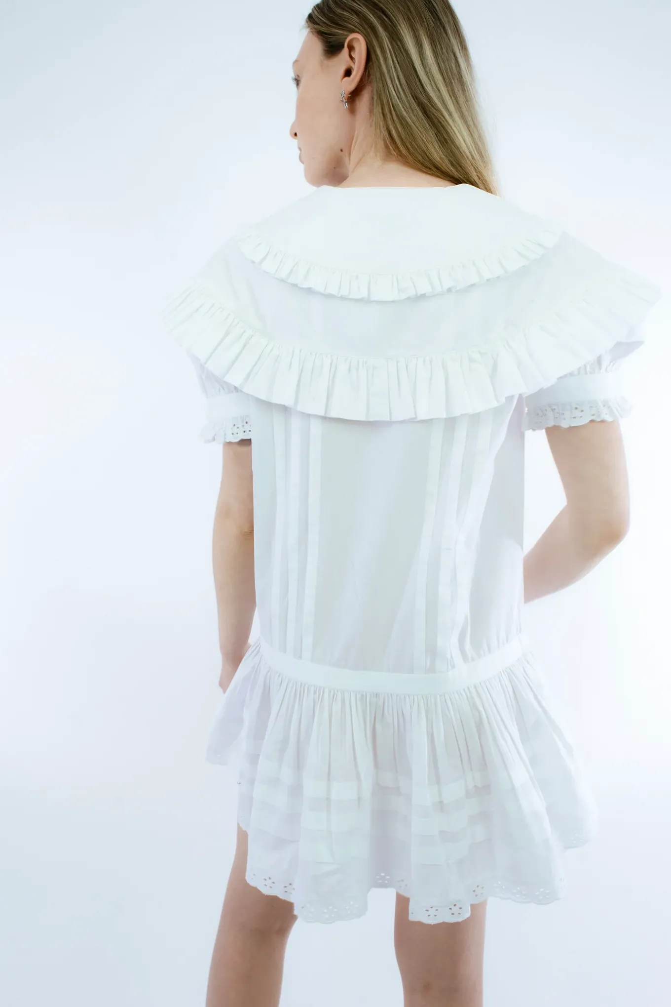 New Sandy Liang Toki Dress In White