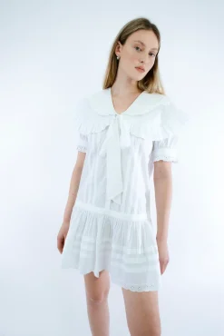 New Sandy Liang Toki Dress In White