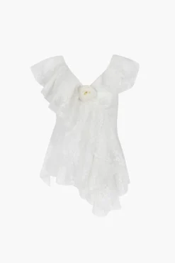 Clearance Sandy Liang Torino Top In Bone