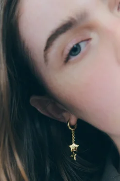 Hot Sandy Liang Twin Earrings In Gold Vermeil