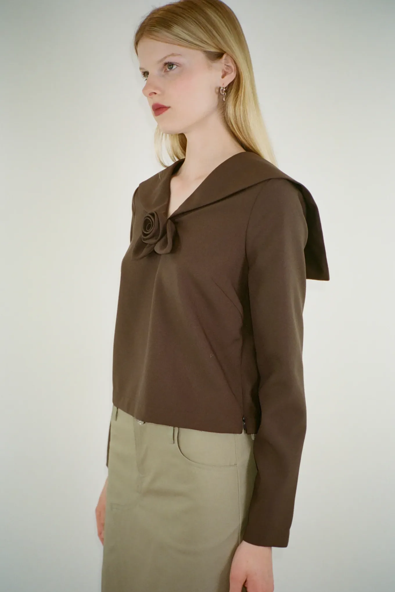 Best Sale Sandy Liang Umi Top In Espresso