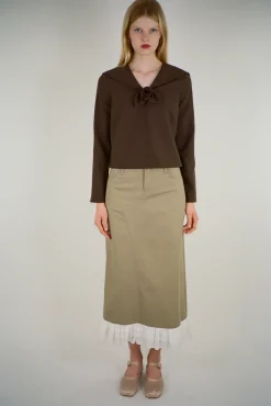 Best Sale Sandy Liang Umi Top In Espresso