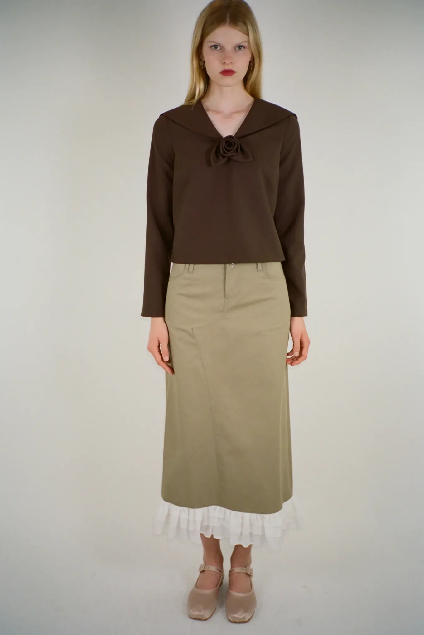 Best Sale Sandy Liang Umi Top In Espresso