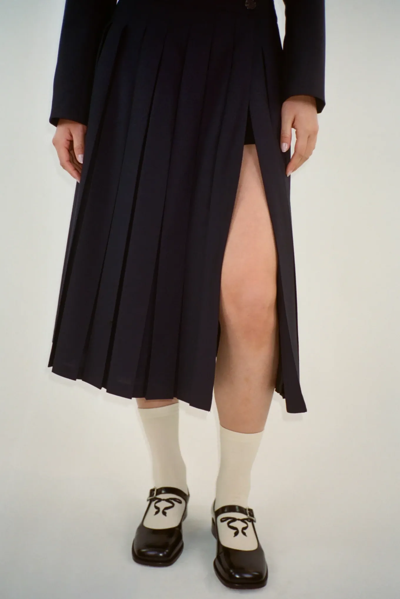 Outlet Sandy Liang Uniform Skort In Dark Navy