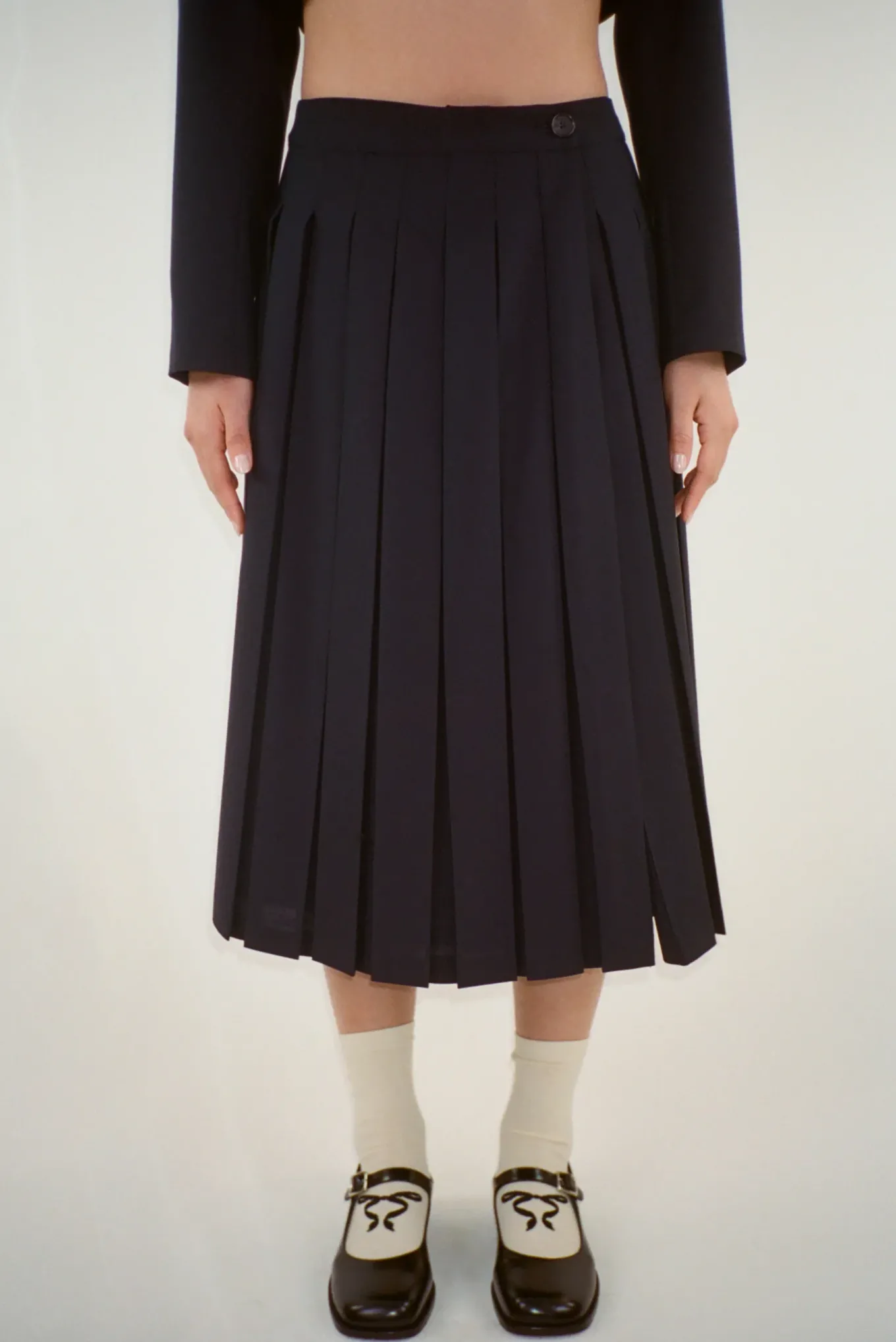 Outlet Sandy Liang Uniform Skort In Dark Navy